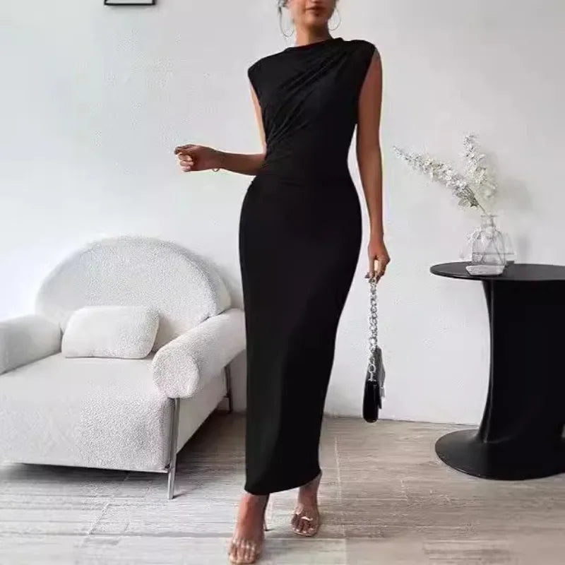 Opulent Ruched Statement Dress
