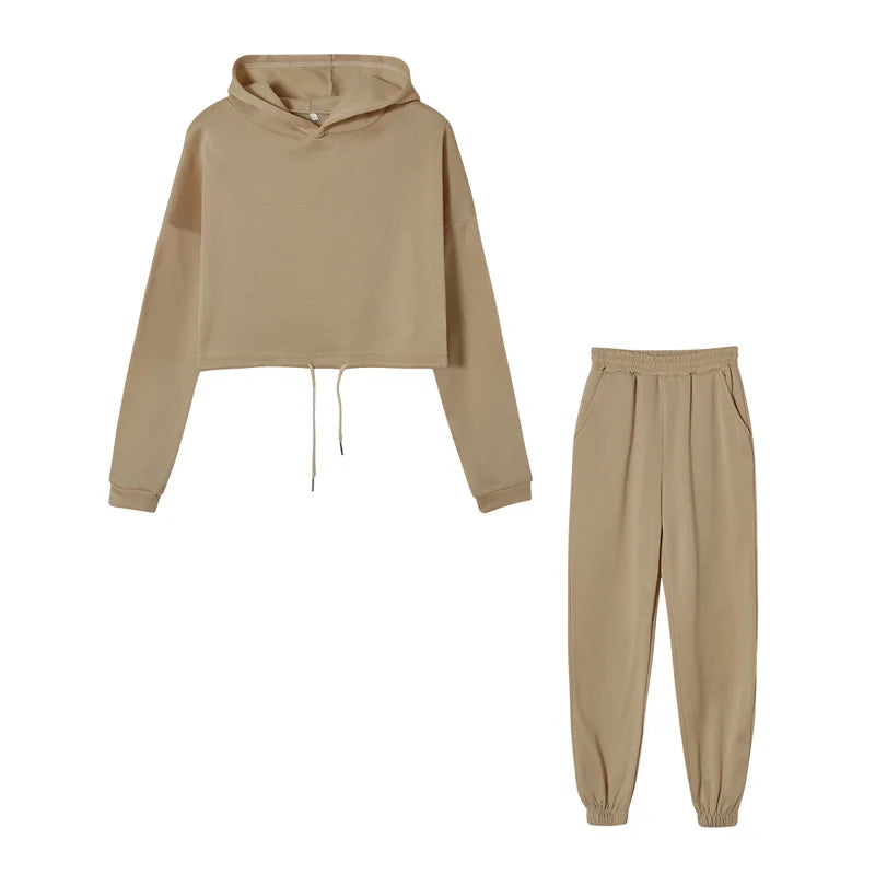 Cozy Solid Two-Piece Tracksuit