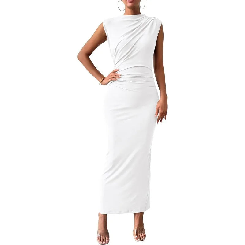 Opulent Ruched Statement Dress