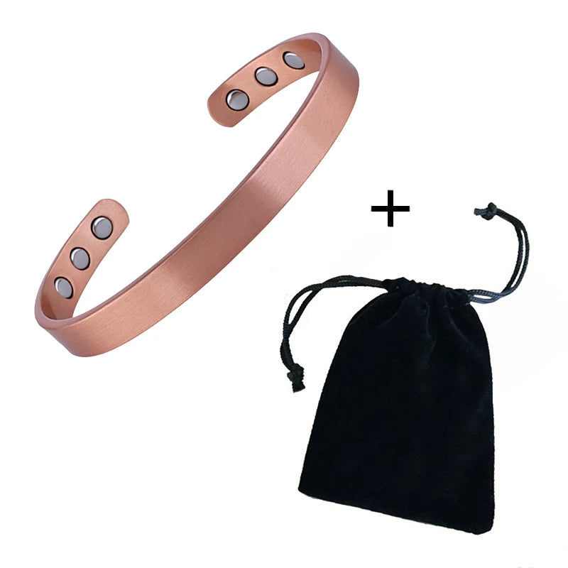 Vintage Copper Magnetic Cuff Bracelet