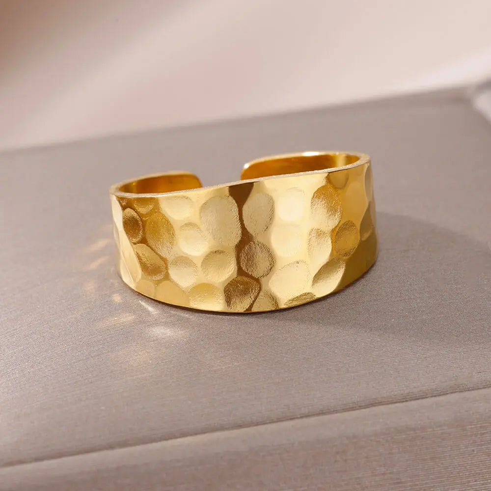 Luxury Gold Stainless Steel Ring for Women