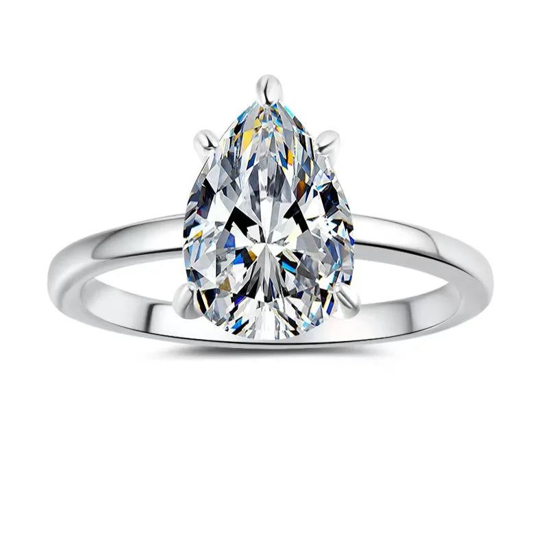 925 Sterling Silver Zircon Cocktail Ring
