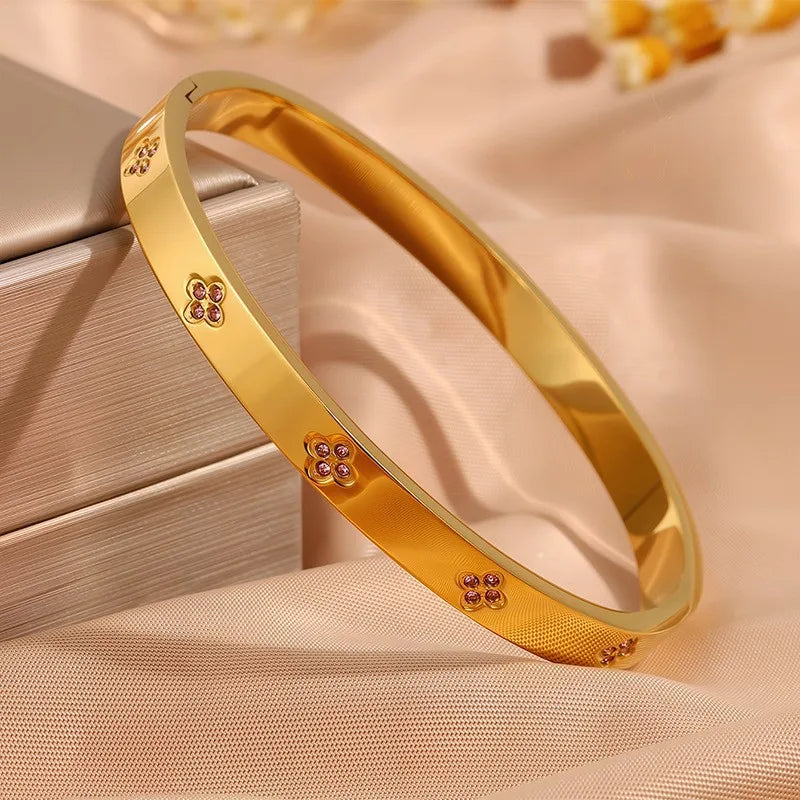 Sparkling Zirconia Stackable Bracelet Set