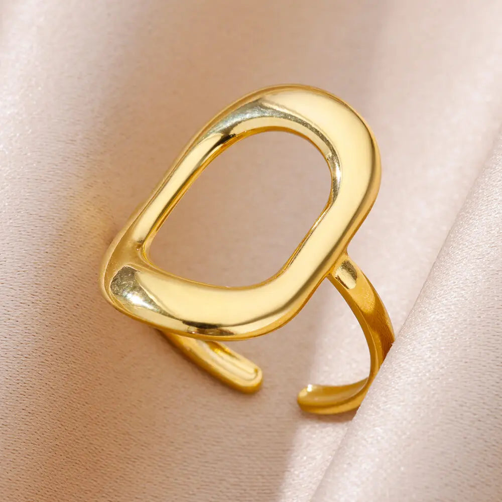 Luxury Gold Stainless Steel Ring for Women