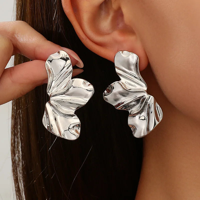 Trendy Plant Design Stud Earrings