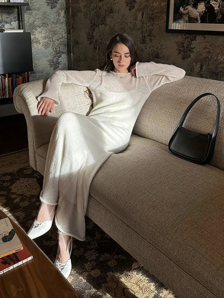 Urban Elegance Knit Midi Dress