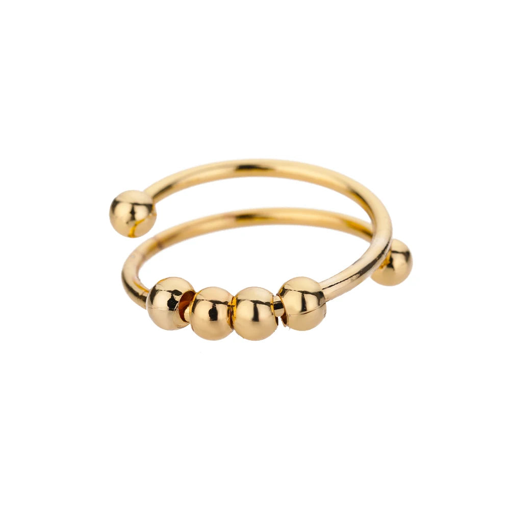 Luxury Gold Stainless Steel Ring for Women