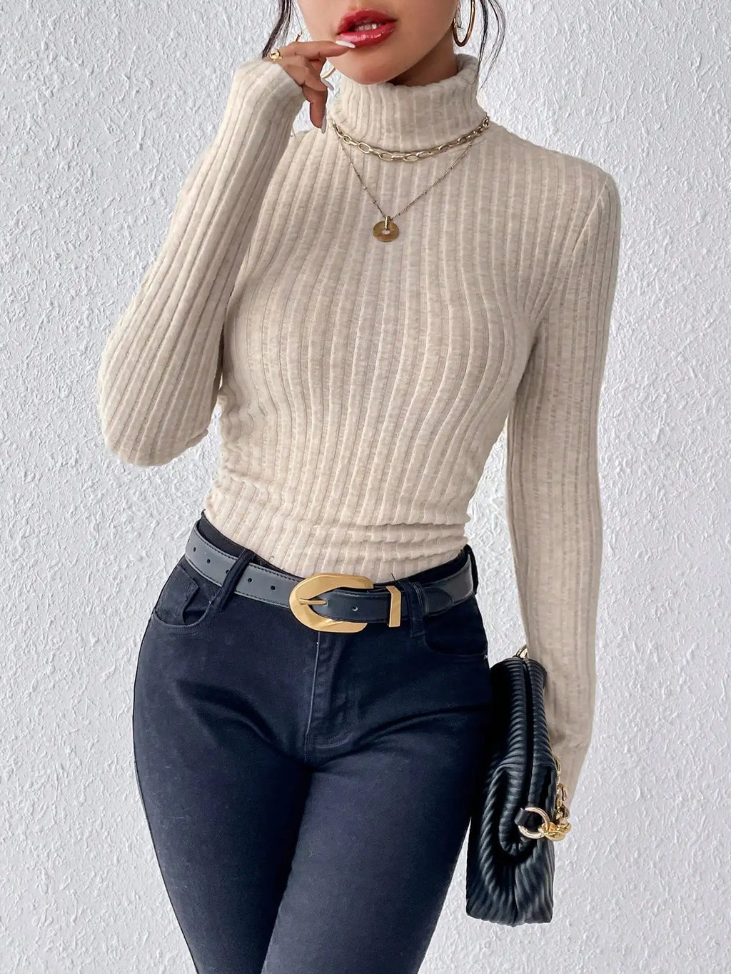 Soft Stretch Slim Knit Top