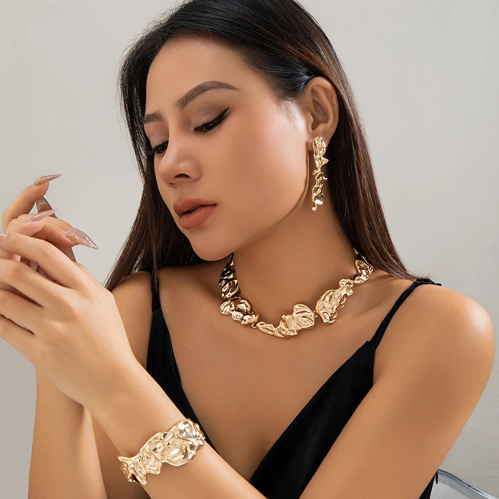 Vintage Geometric Chain Necklace