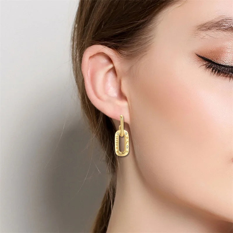 925 Sterling Silver Zircon Stud Earrings