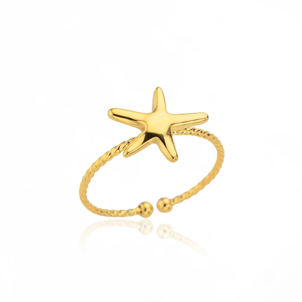 Luxury Gold Stainless Steel Ring for Women