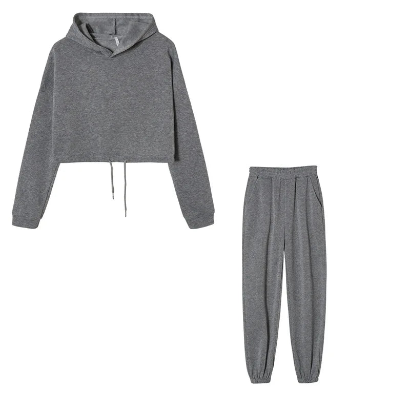 Cozy Solid Two-Piece Tracksuit