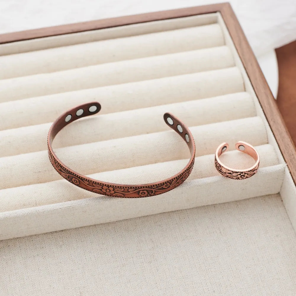 Elegant Plum Blossom Bangle Bracelet