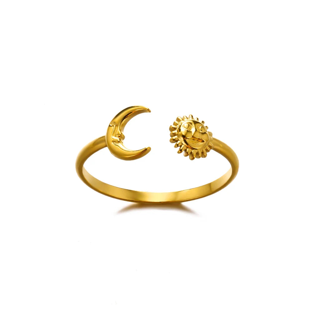 Luxury Gold Stainless Steel Ring for Women