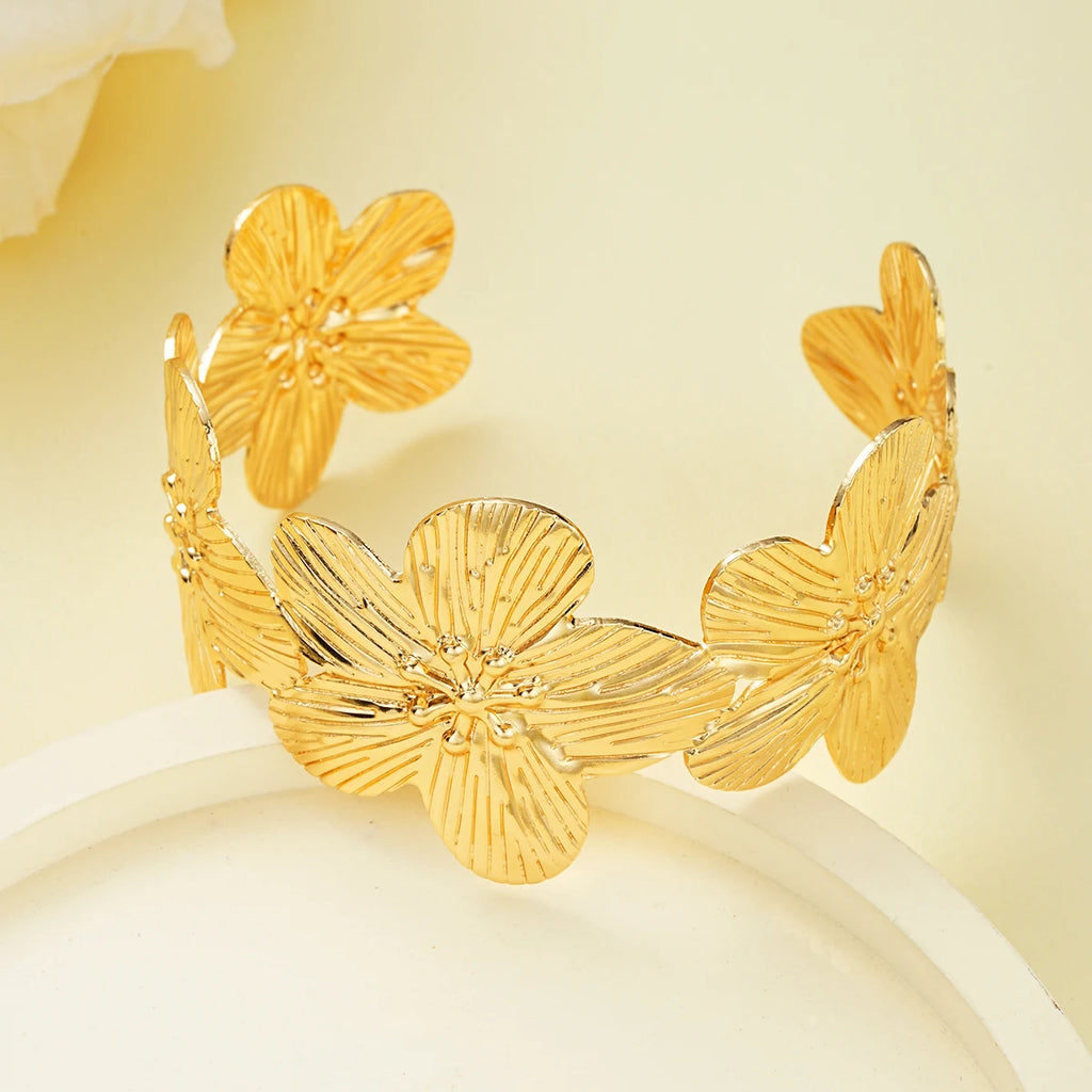 Classic Gold Geometric Bangle