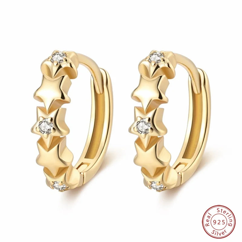 925 Sterling Silver Zircon Stud Earrings