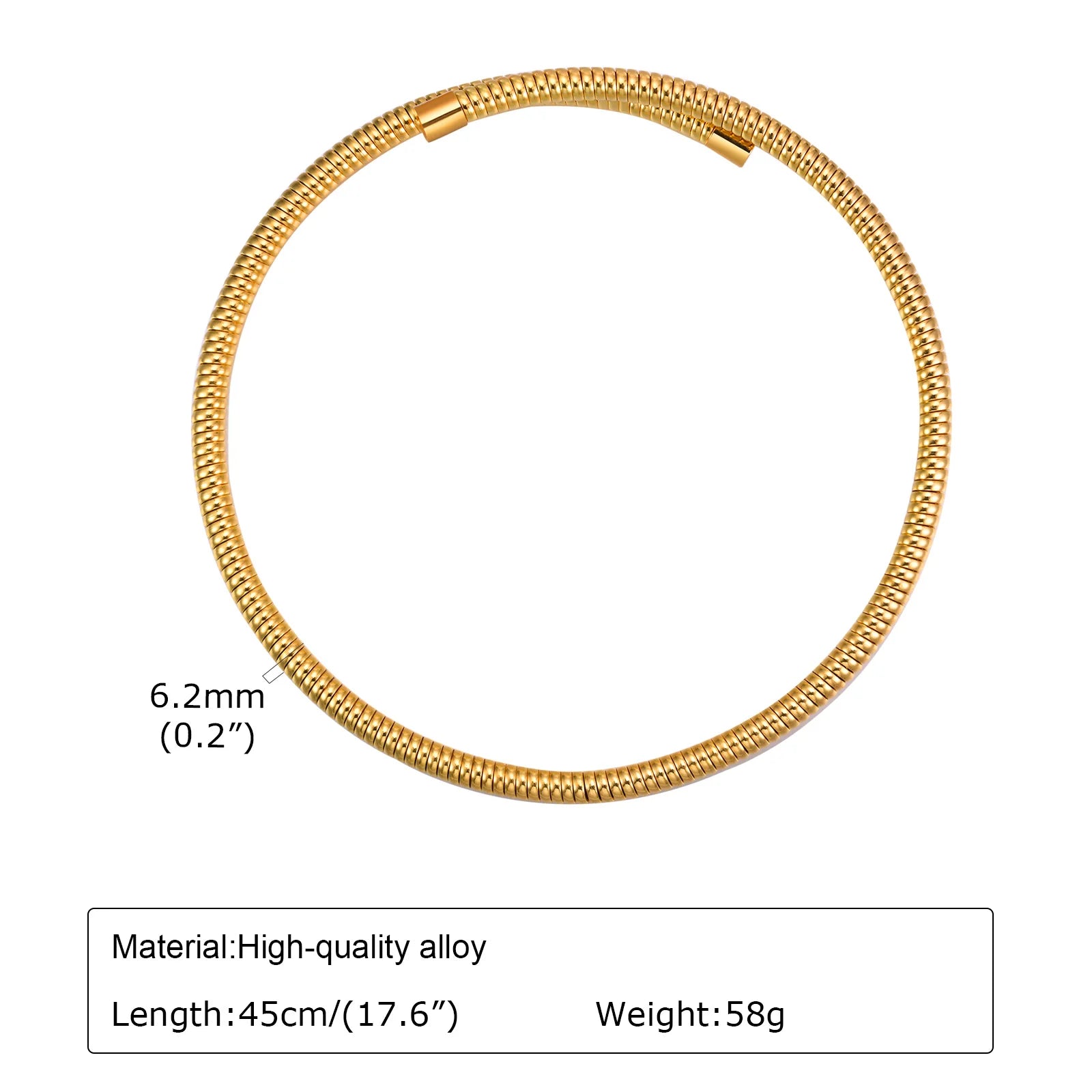 Adjustable Stainless Steel Neck Cuff Choker for Women