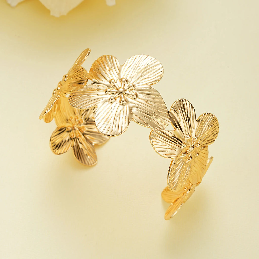 Classic Gold Geometric Bangle