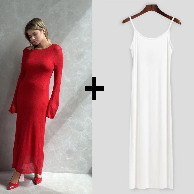 Urban Elegance Knit Midi Dress
