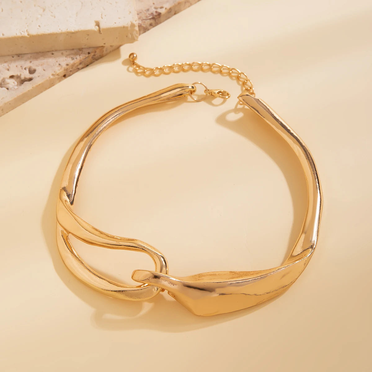 Y2K Bold Link Statement Necklace
