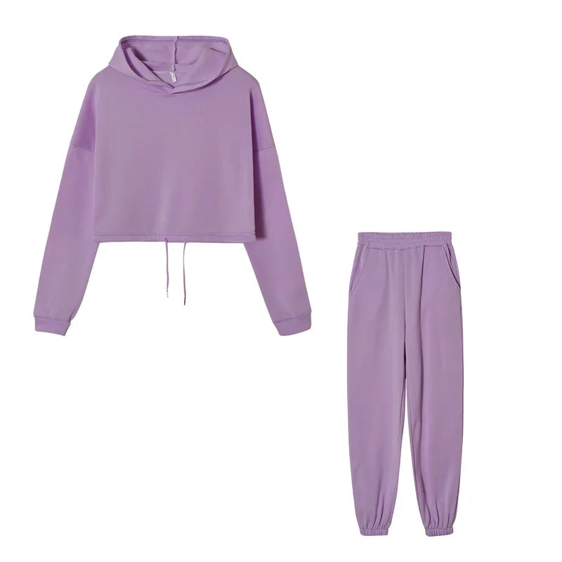 Cozy Solid Two-Piece Tracksuit