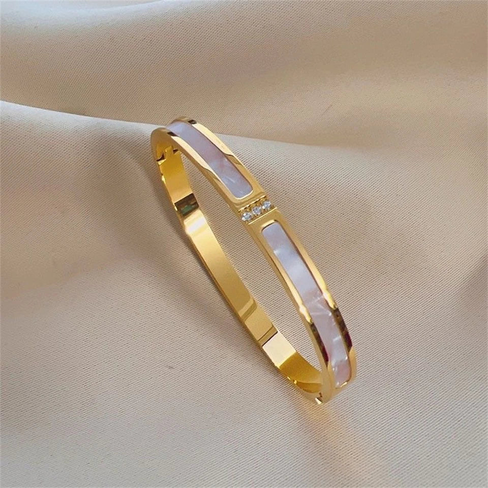 Sparkling Zirconia Stackable Bracelet Set