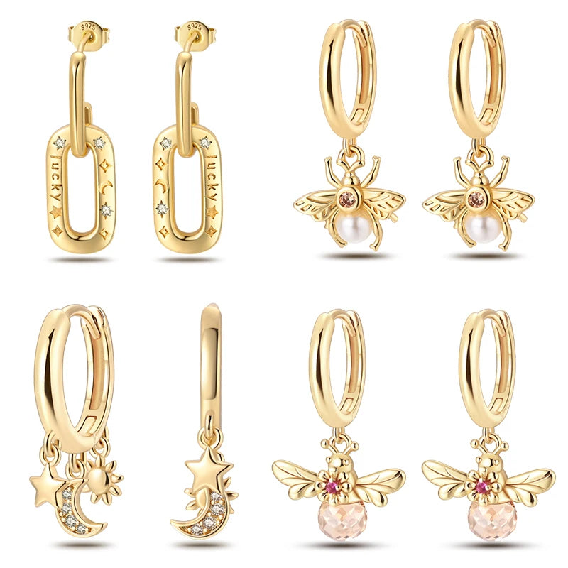 925 Sterling Silver Zircon Stud Earrings