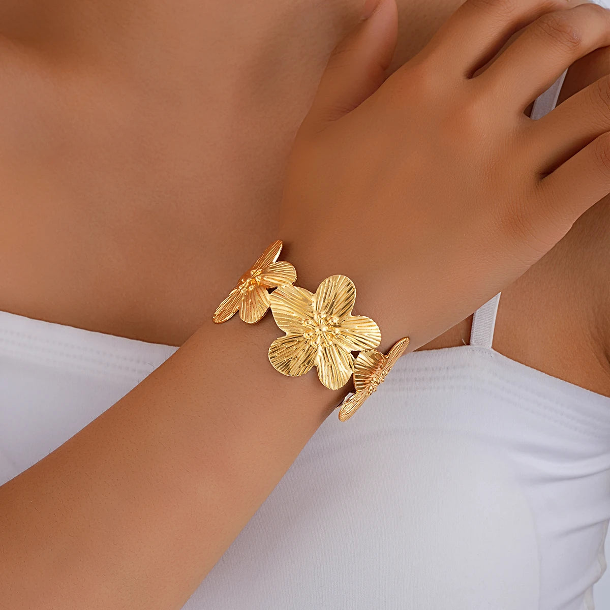 Classic Gold Geometric Bangle
