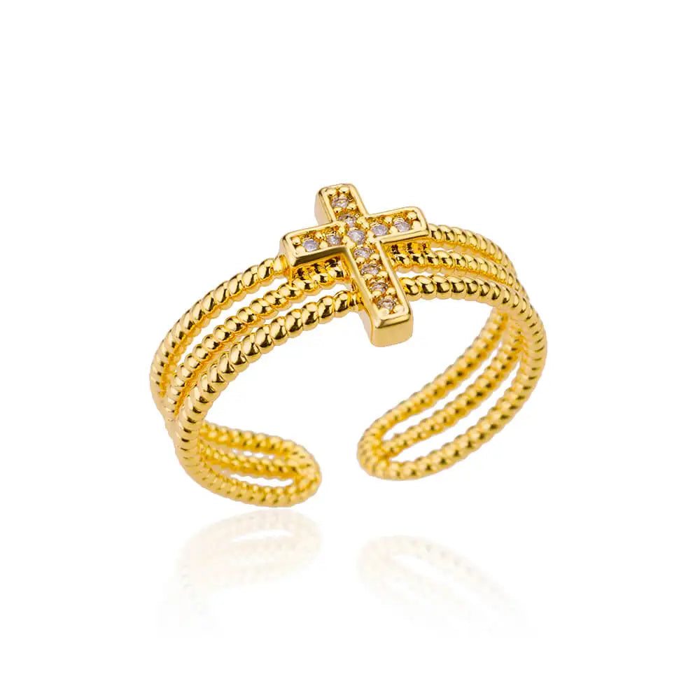 Luxury Gold Stainless Steel Ring for Women