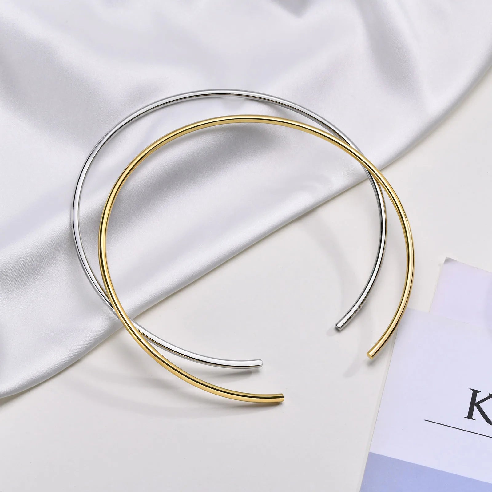 Adjustable Stainless Steel Neck Cuff Choker for Women