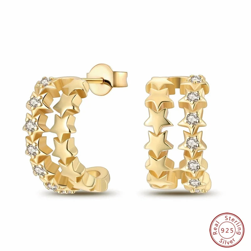 925 Sterling Silver Zircon Stud Earrings