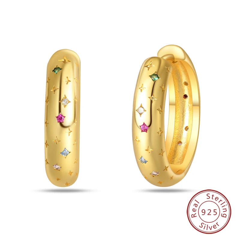 925 Sterling Silver Zircon Stud Earrings