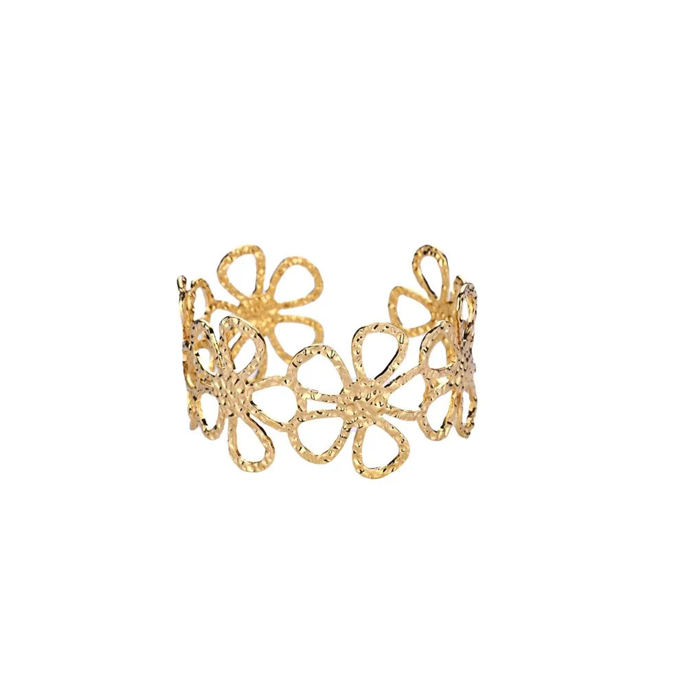 Classic Gold Stainless Steel Cuff Bracelet