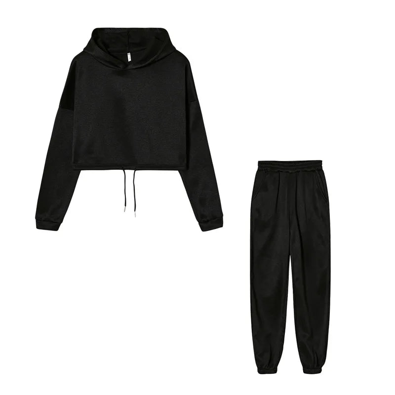 Cozy Solid Two-Piece Tracksuit