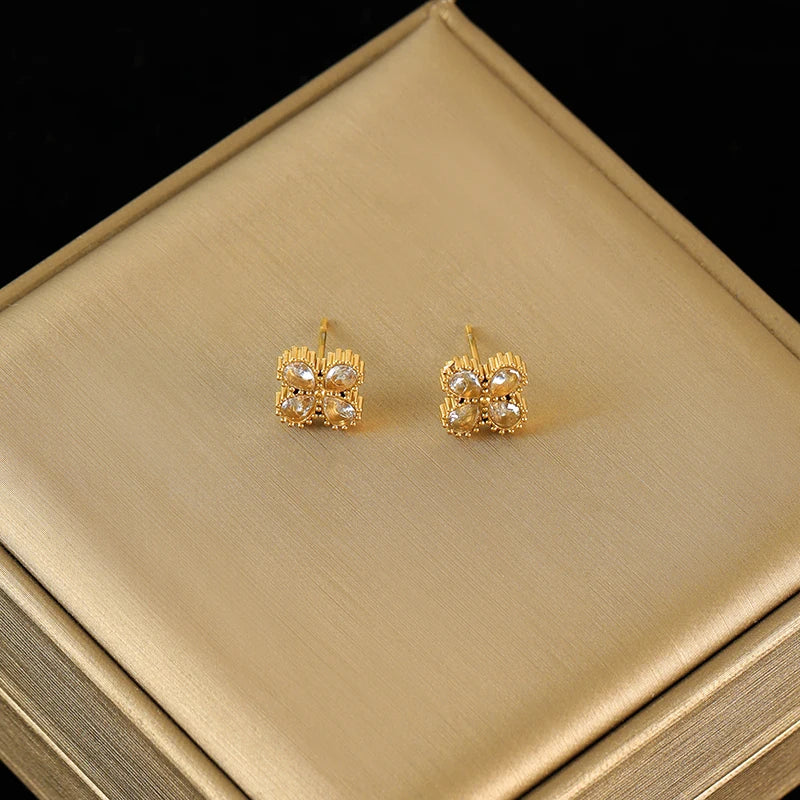 Floral Stainless Steel Jewelry Set