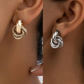 Geometric Knot Hoop Earrings