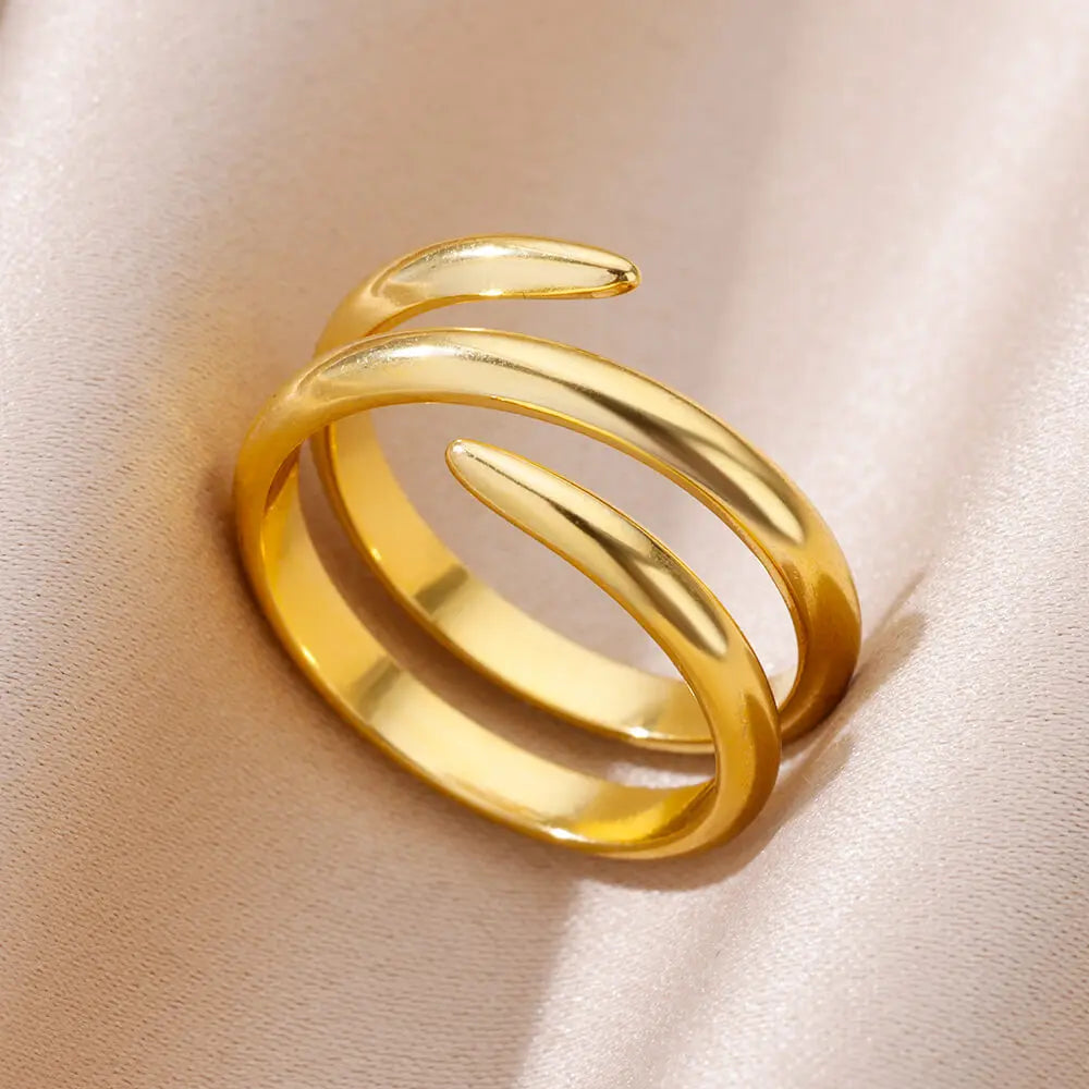 Luxury Gold Stainless Steel Ring for Women