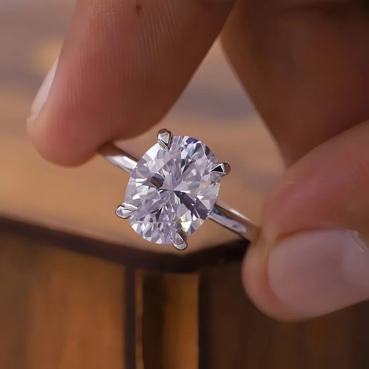 925 Sterling Silver Zircon Cocktail Ring