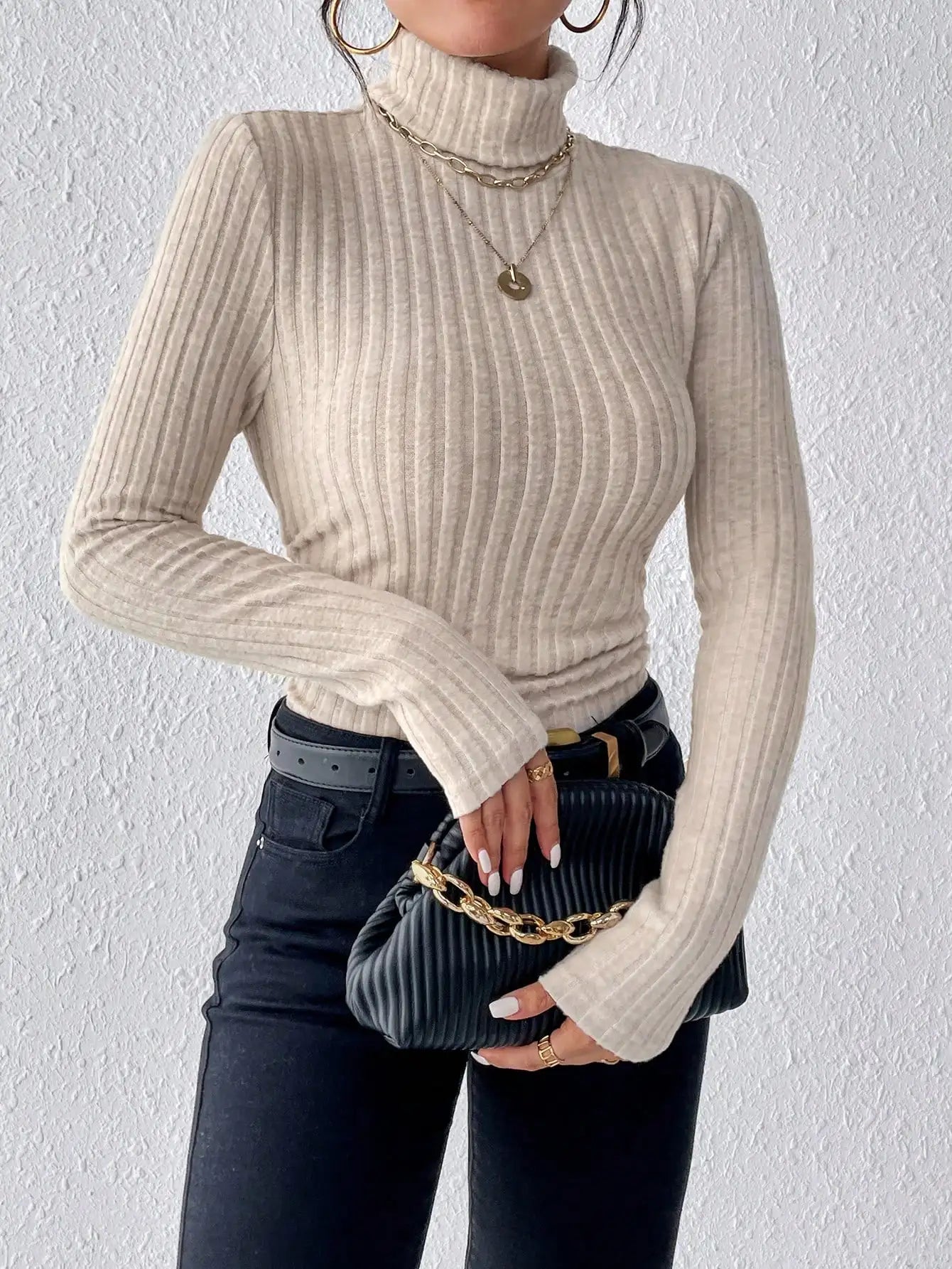 Soft Stretch Slim Knit Top