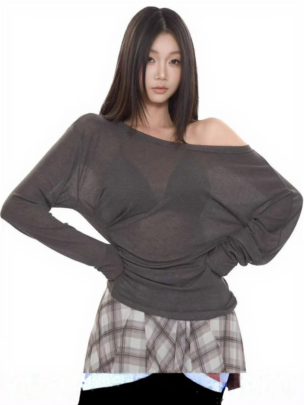 Minimal Chic Off-Shoulder Long Sleeve